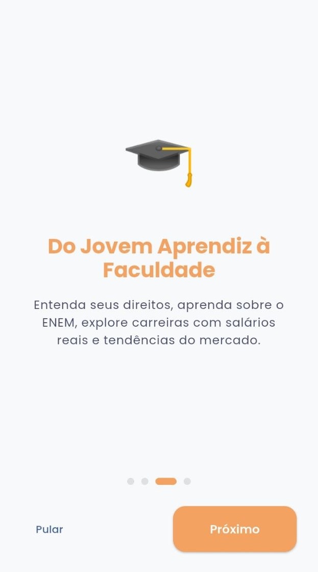 Tela do Projeto de Vida